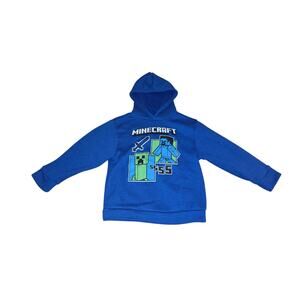 Kid's Minecraft Hoodie Blue 8